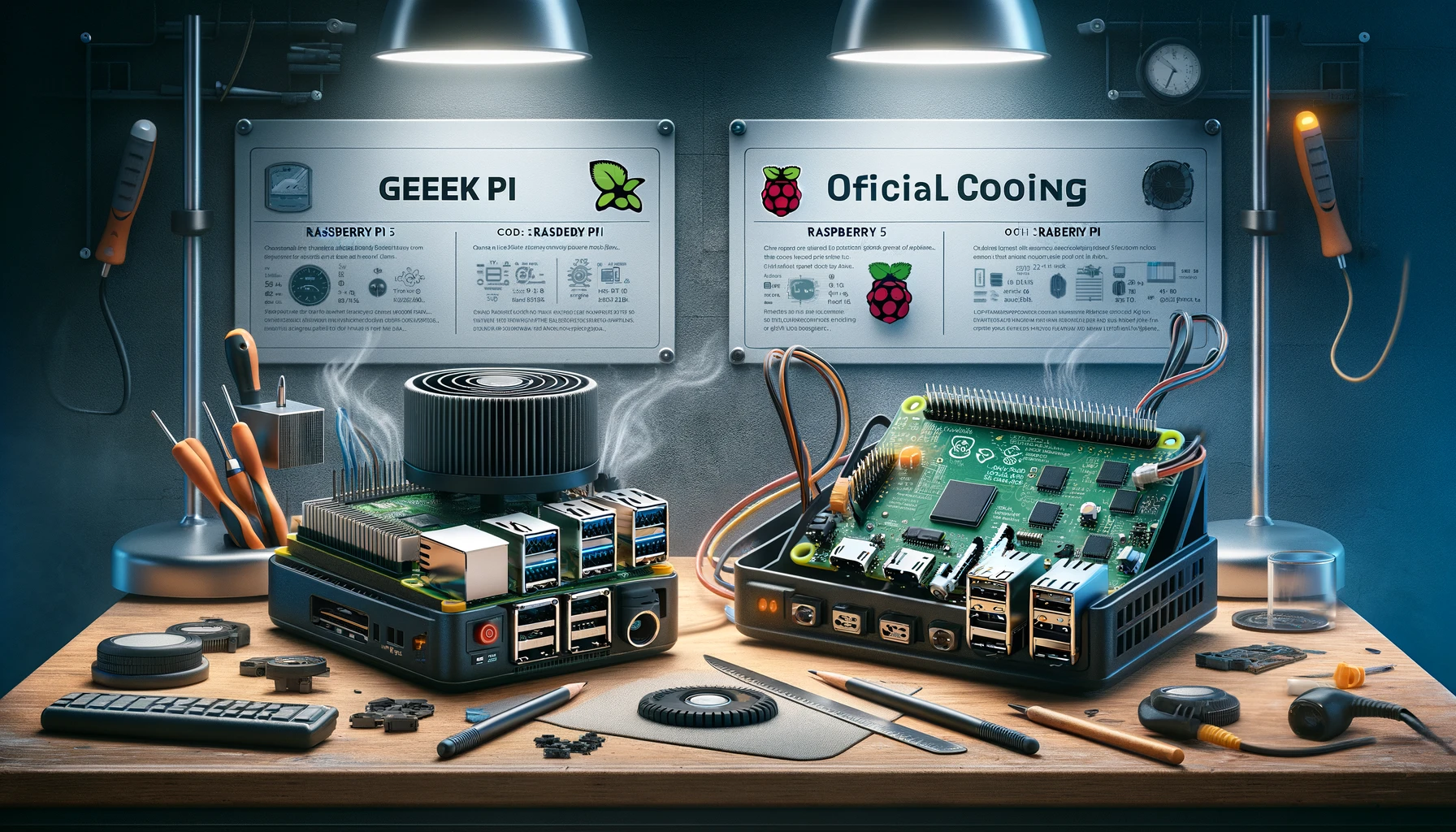 Elección de refrigeración para Raspberry Pi 5: GeekPi vs oficial