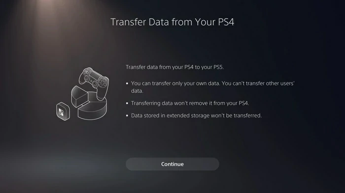 transférer des données PS4 vers PS5 2
