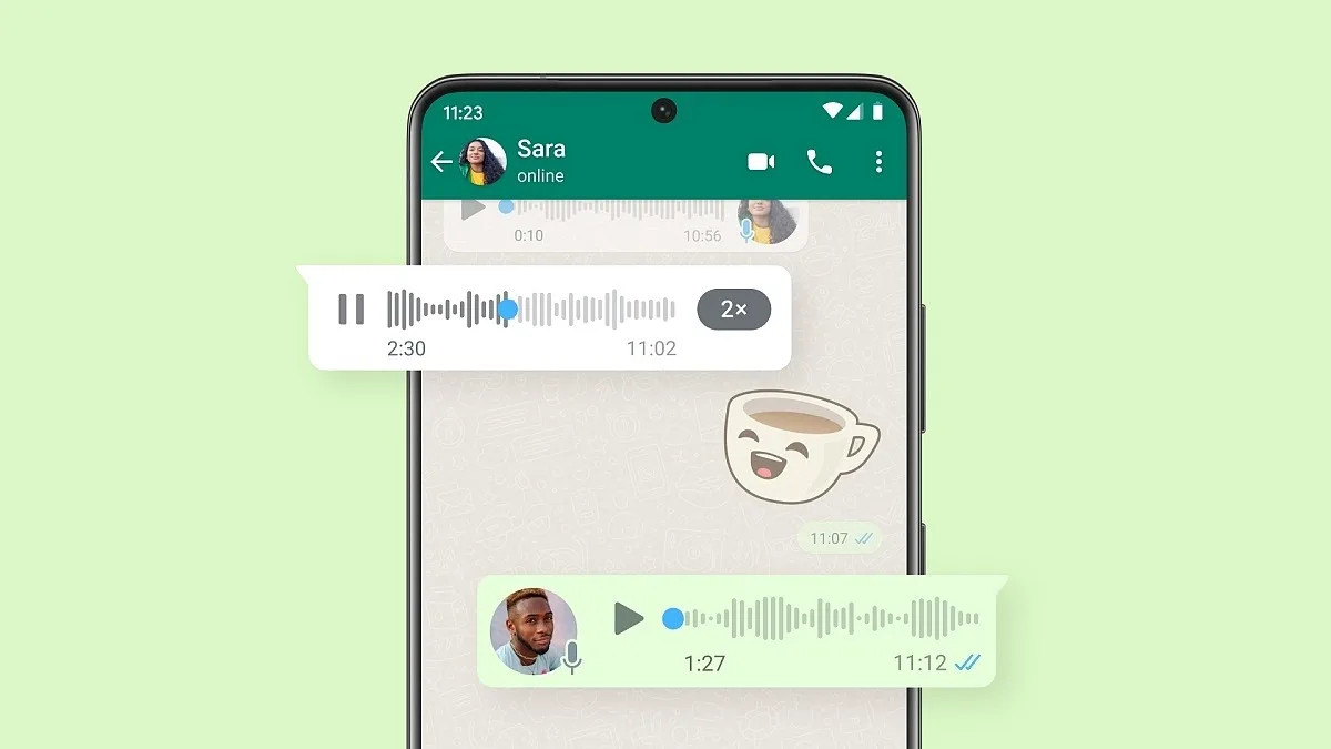 WhatsApp Android listo para iniciar la transcripción de mensajes de voz