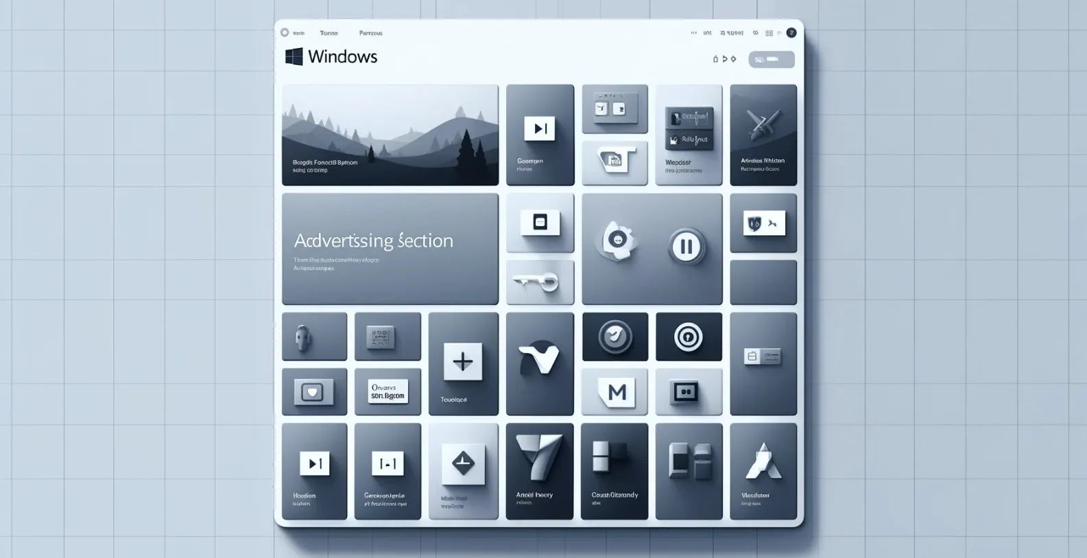 ilustración apps en menú inicio windows
