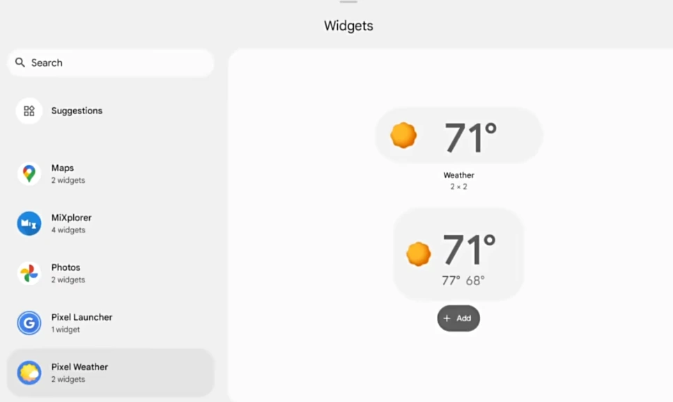 widget d'écran de verrouillage