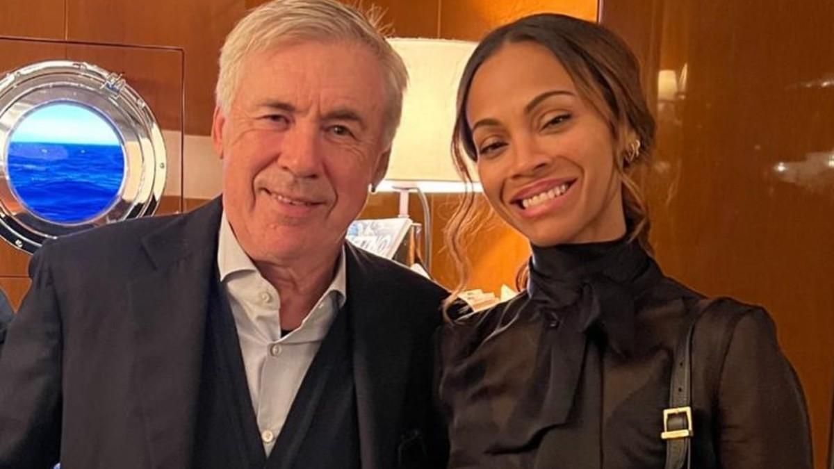 Pourquoi le manager du Real Madrid, Carlo Ancelotti, sortait avec l'actrice hollywoodienne ce week-end