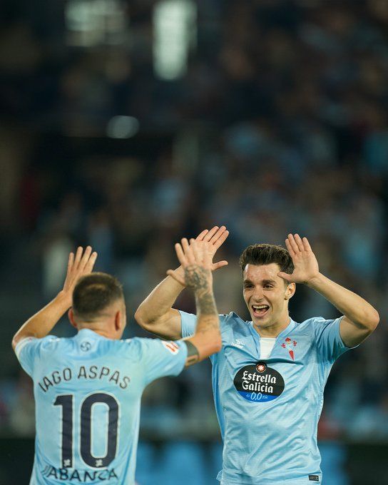 Iago Aspas and Anastasios Douvikas