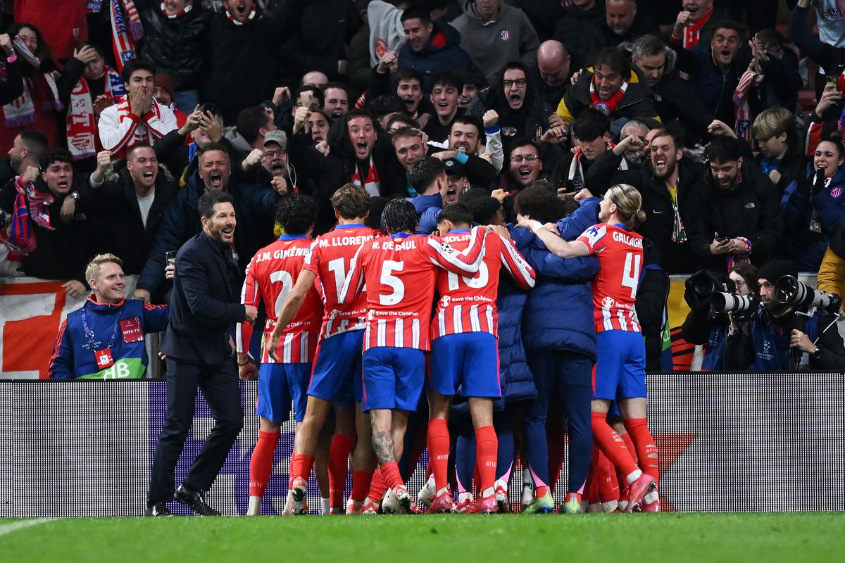 Diego Simeone and Atletico Madrid celebrate