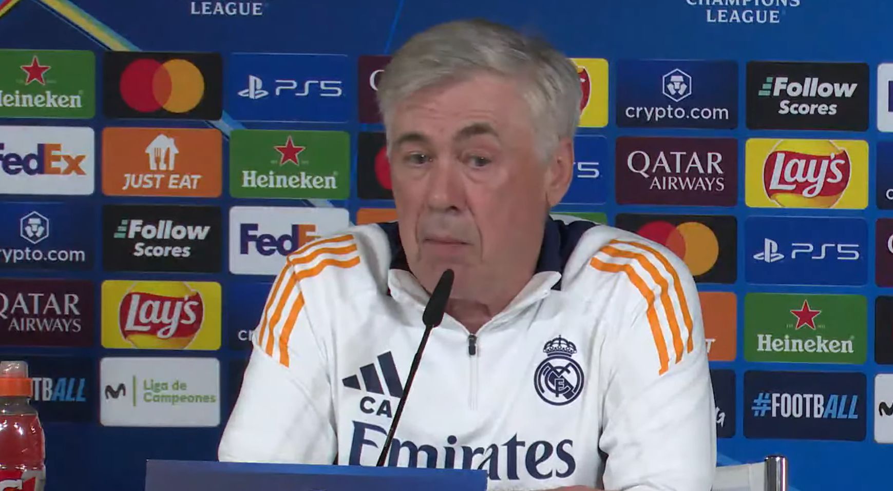 Carlo Ancelotti in press conference.