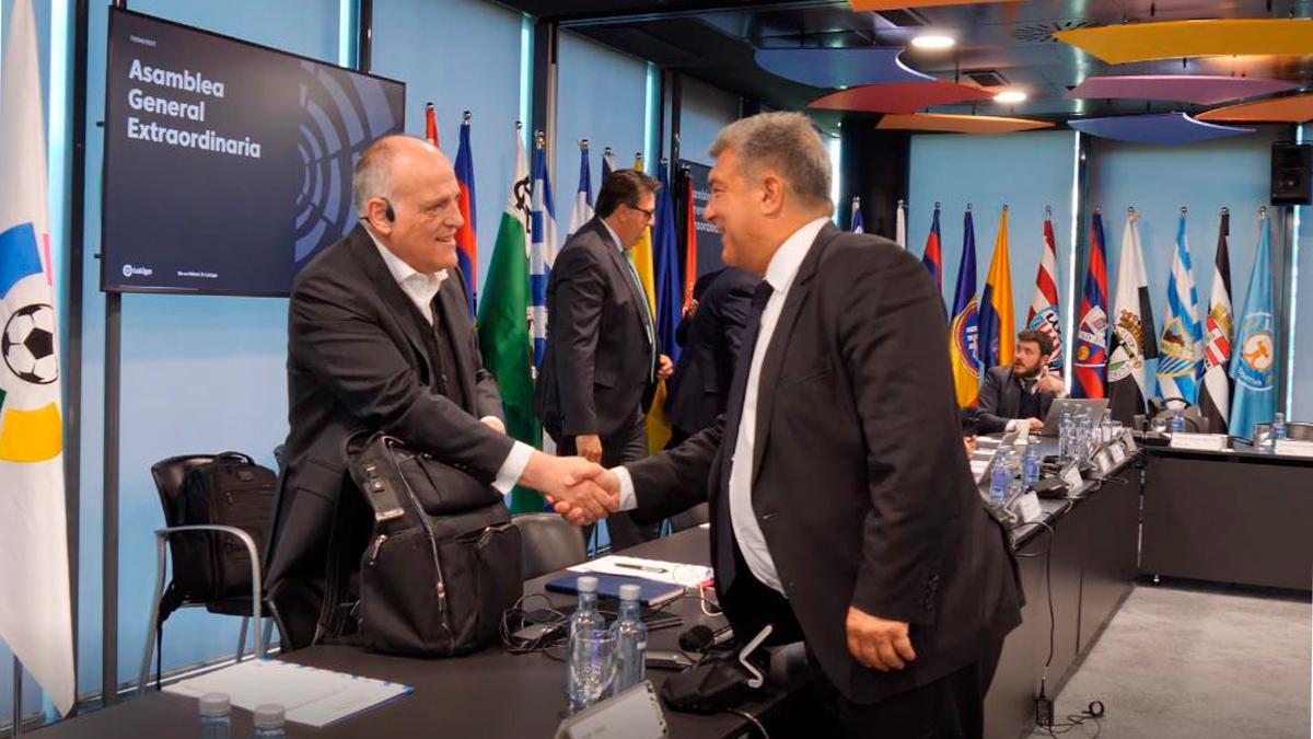 Javier Tebas and Joan Laporta