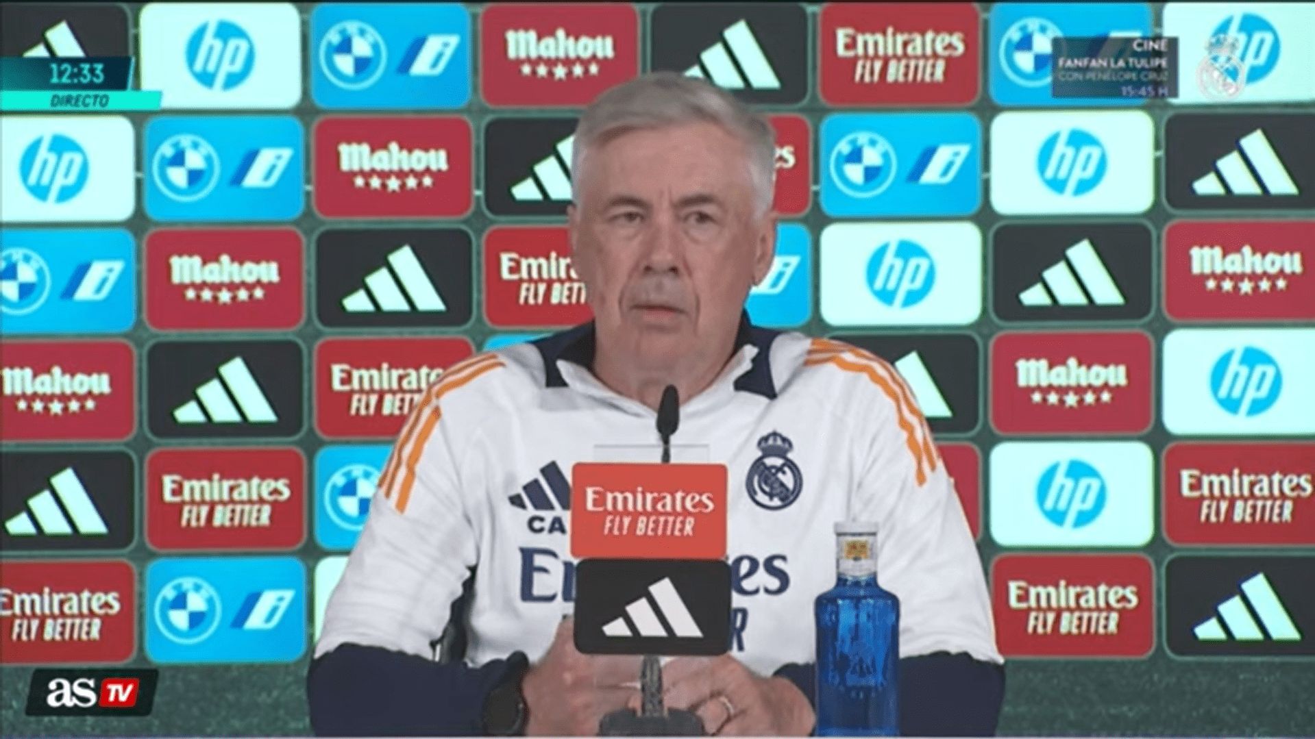 Le directeur du Real Madrid, Carlo Ancelotti, réagit au tirage au sort de la Ligue des champions