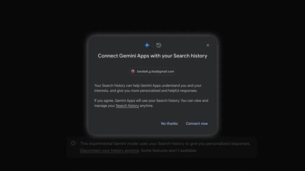 Google Gemini avec personnalisation