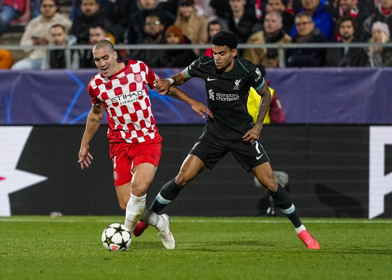 Luis Diaz en action contre Gérone.
