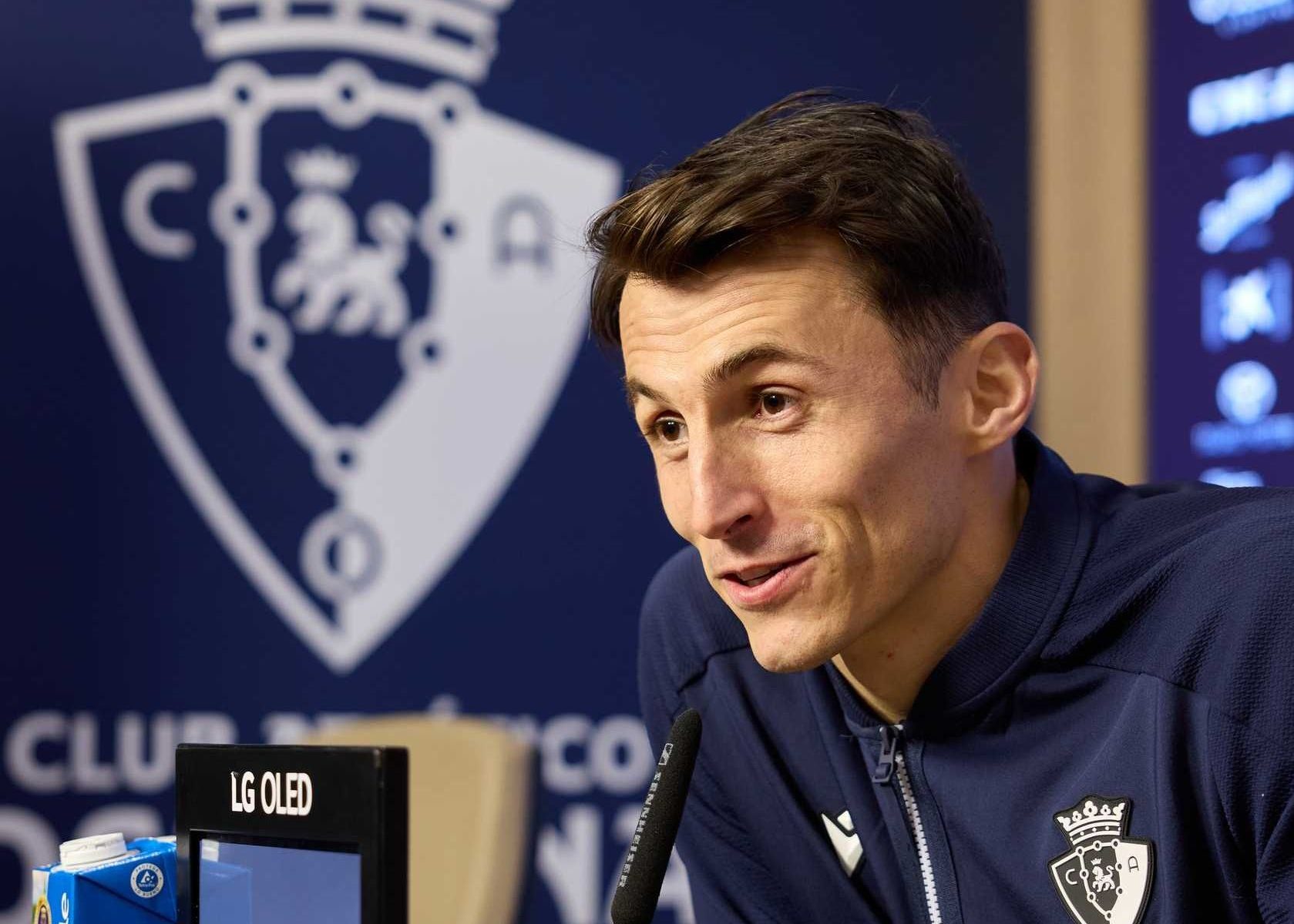Osasuna forward Ante Budimir speaks